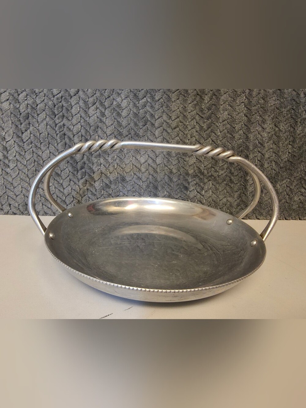 Silver Handled Decorative Serving Bowl - Home Accents
